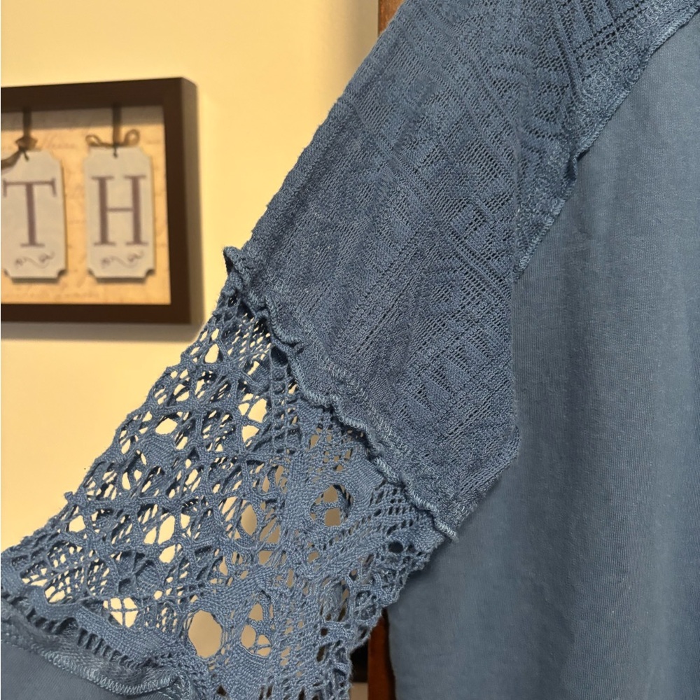 Anthropologie Lace Balloon Sleeve Top - Picture 8 of 9